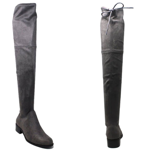 CHARLES BY CHARLES DAVID‎ Gammon Over-The-Knee Suede Boot In Charcoal Size 7M - Picture 1 of 9